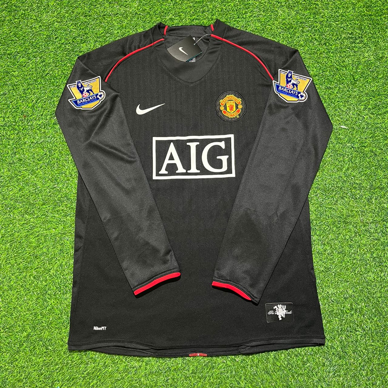 Ryan Giggs 2007-2008 Manchester United Black Retro Jersey Trikot Camiseta Maillot