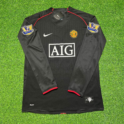 Ryan Giggs 2007-2008 Manchester United Black Retro Jersey Trikot Camiseta Maillot