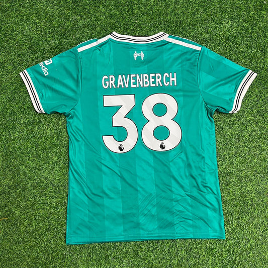 Ryan Gravenberch Liverpool Green New Season Football Jersey Kit