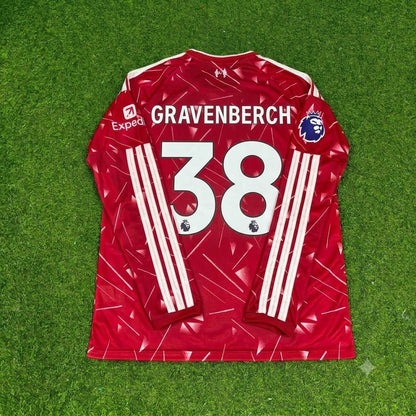Ryan Gravenberch Liverpool 2027 New Season Long Sleeve Home Football Jersey Kit