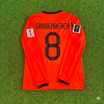 Ryan Gravenberch #8 Netherlands 2026 World Cup Home Long Sleeve Football Jersey