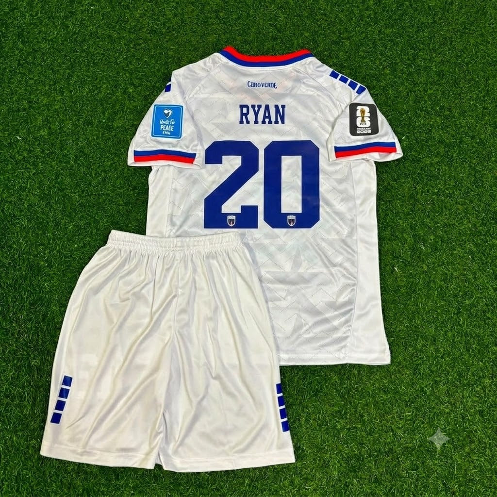 Ryan Mendes Cape Verde 2026 World Cup Children White Football Jersey