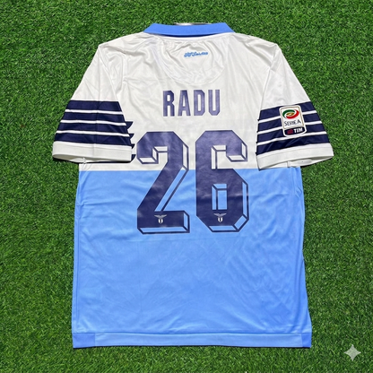 Ștefan Radu #26 Lazio White Blue Retro Home Football Jersey