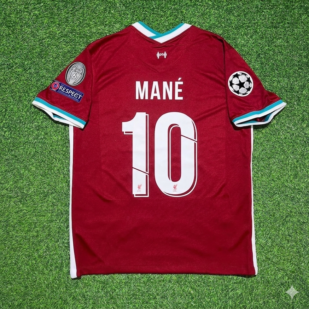 Sadio Mané 10# Liverpool 2019 2020 Heim Retro Fußballtrikot