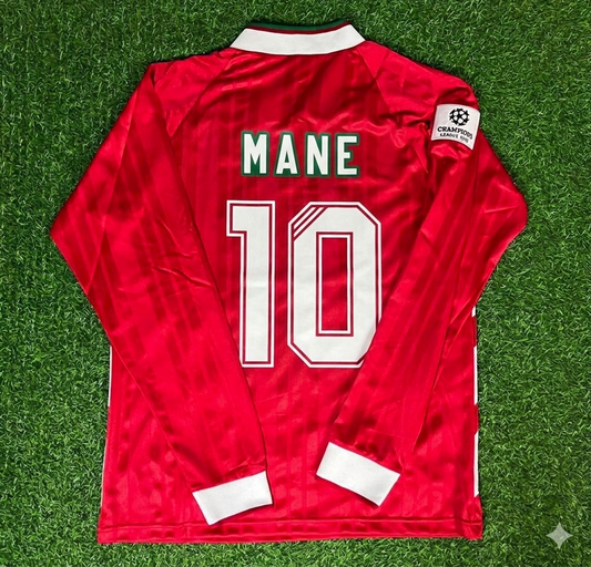 Sadio Mane Liverpool Long Sleeve Retro Kit Jersey Trikot Maillot Soccer Shirt
