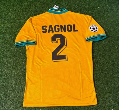 Willy Sagnol Bayern Munich Yellow Retro Football Jersey Kit
