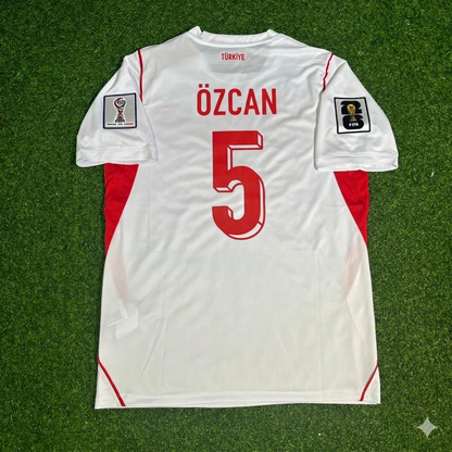 Salih Özcan #5 Turkey Türkiye - World Cup 2026 -Away White - Jersey Trikot - Maillot Maglia