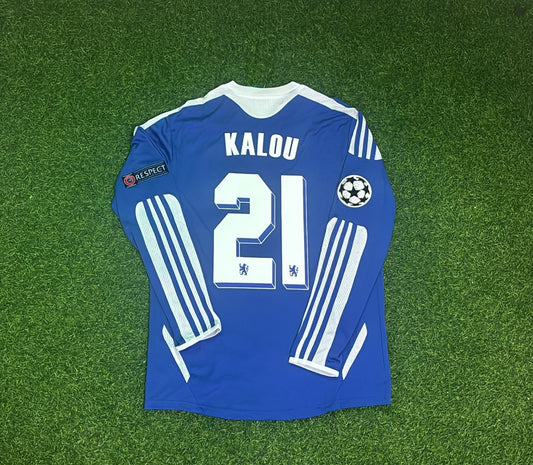 Salomon Kalou Chelsea 2012 Champions League Final Retro Long Sleeve Football Jersey Kit