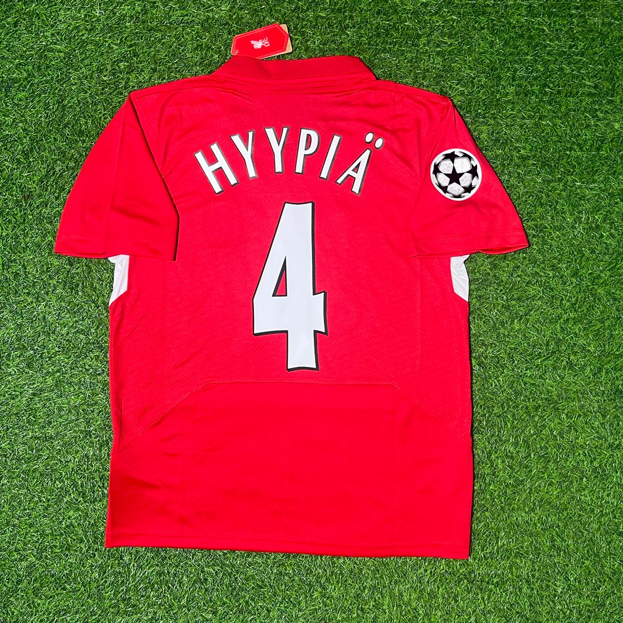 Sami Hyypiä 4 – Liverpool 2005 Champions League Final Red Retro Jersey Trikot Soccer Shirt