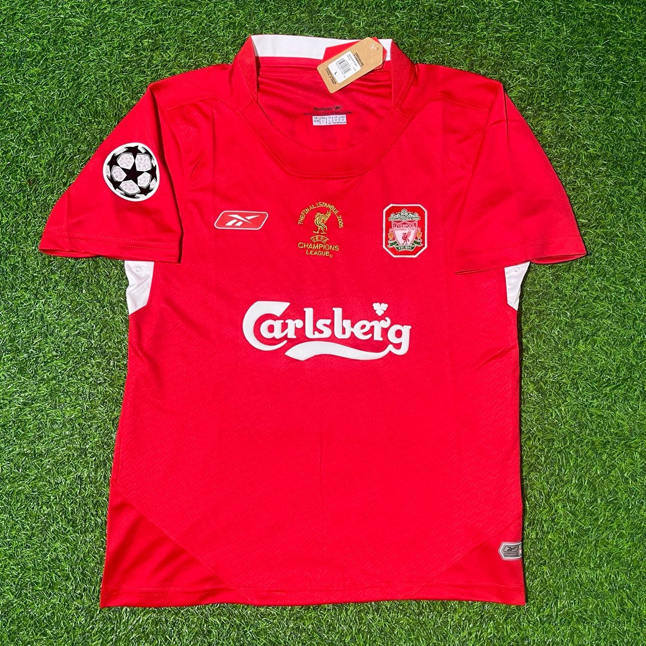 Sami Hyypiä 4 – Liverpool 2005 Champions League Final Red Retro Jersey Trikot Soccer Shirt