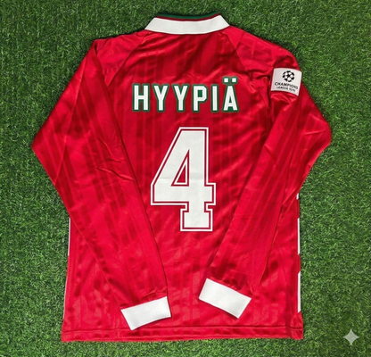 Sami Hyypiä Liverpool Long Sleeve Retro Kit Jersey Trikot Maillot Soccer Shirt