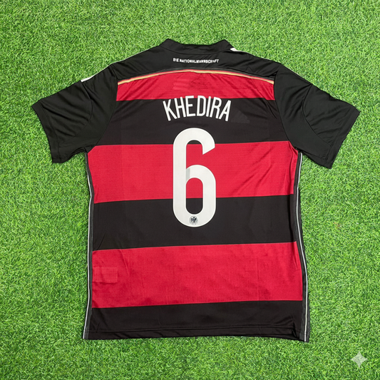 Sami Khedira Germany Deutschland 2014 World Cup Brazil Black Red Retro Jersey Trikot Soccer Shirt
