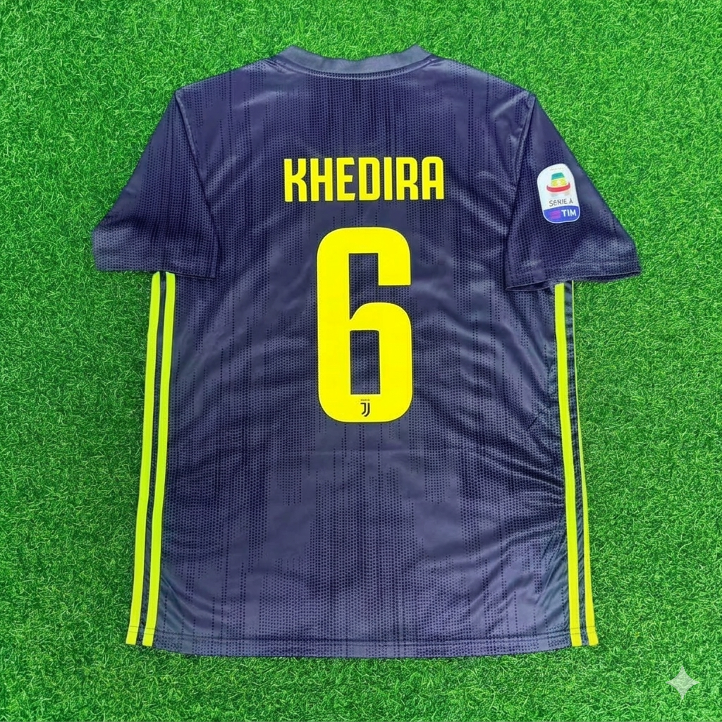 Sami Khedira #6 Juventus 2017-2018 Retro Home Football Jersey