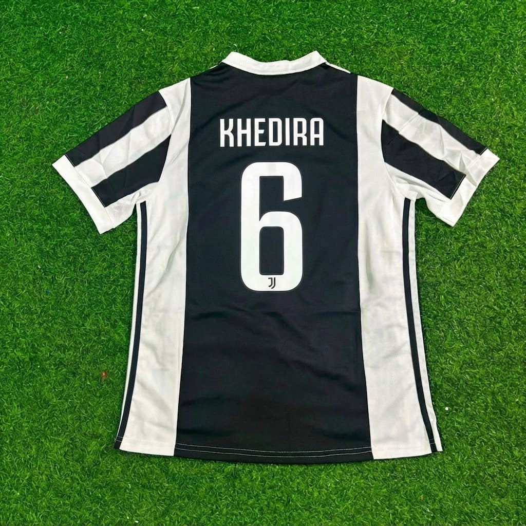 Sami Khedira #6 Juventus 2017-2018 Retro Football Jersey