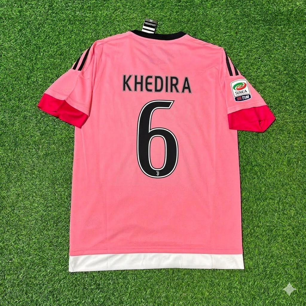 Sami Khedira Juventus Retro Pink 2015-2016 Jersey Trikot