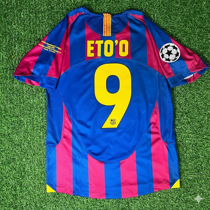 Samuel Eto'o Barcelona 2006 Final Retro Short Sleeve Football Jersey