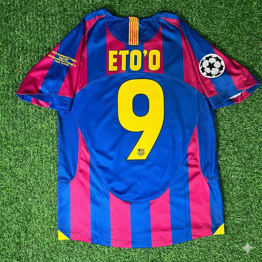 Samuel Eto'o Barcelona 2006 Final Retro Short Sleeve Football Jersey