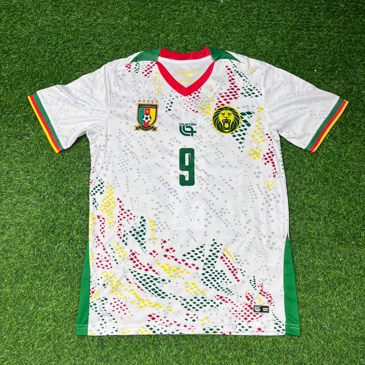 Samuel Eto'o Cameroon Home White Retro Football Jersey