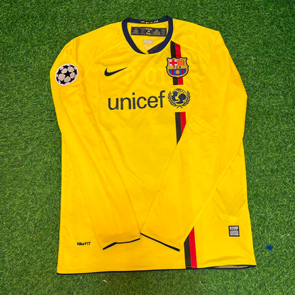 Samuel Eto'o FC Barcelona 08/09 Season Yellow Away Retro Jersey Trikot Soccer Shirt