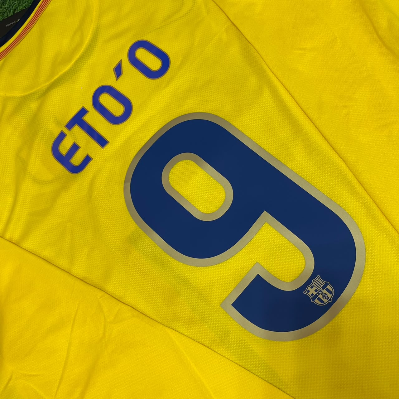 Samuel Eto'o FC Barcelona 08/09 Season Yellow Away Retro Jersey Trikot Soccer Shirt