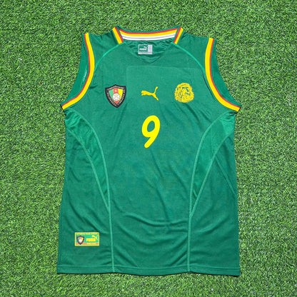 Samuel Eto'o #9 Kamerun 2002 AFCON Champion Ärmelloses Retro Trikot