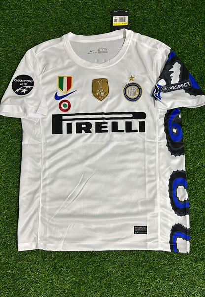 Samuel Etoo - Inter 2010 2011 White Dragon Jersey Trikot Maillot Maglia Soccer Shirt