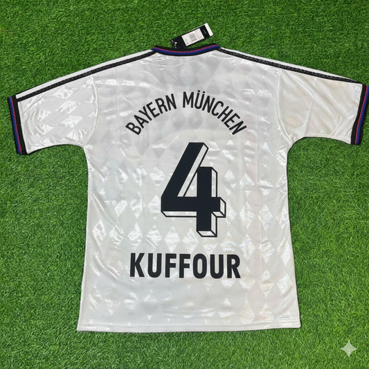 Samuel Kuffour Bayern Munich 1997–1998 Away White Retro Football Jersey Kit