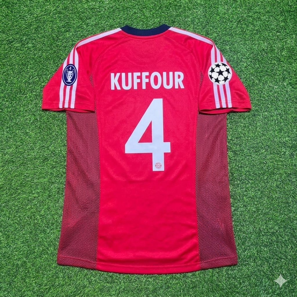 Samuel Kuffour Bayern München 2002/2003 Season Home Red Retro Jersey
