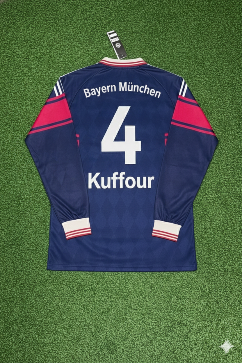 Samuel Kuffour FC Bayern München 1997/98 Saison Langarm Heim Retro Trikot