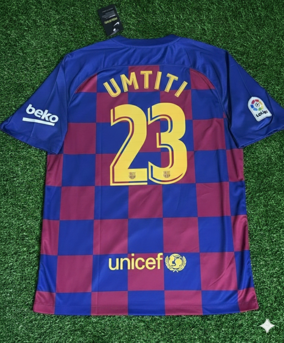 Samuel Umtiti – Barcelona 2019/20 Home Retro Jersey Trikot Maillot Soccer Shirt