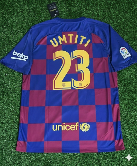 Samuel Umtiti – Barcelona 2019/20 Home Retro Jersey Trikot Maillot Soccer Shirt