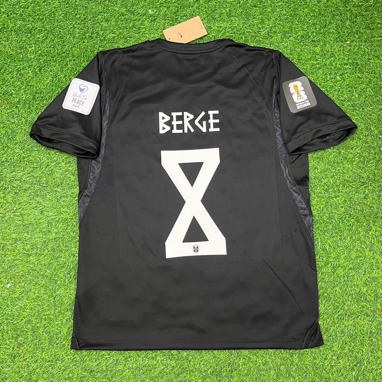 Sander Berge #8 Norway 2026 World Cup Black Away Football Jersey