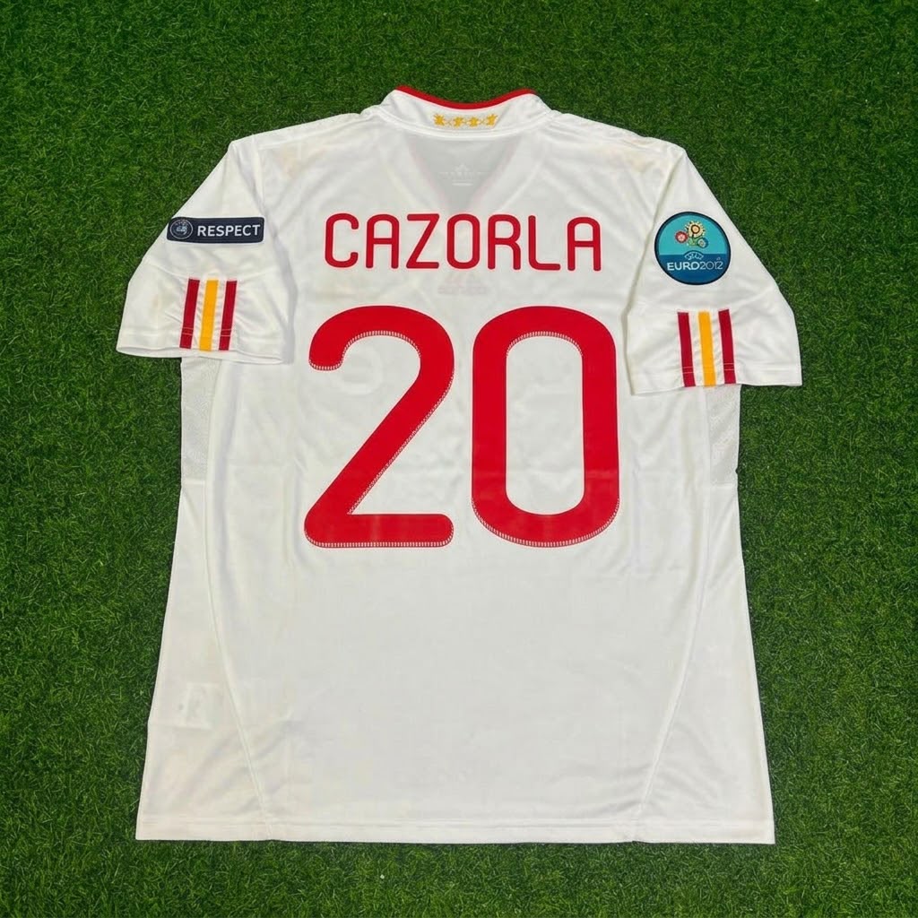 Santi Cazorla Spain EURO 2012 Final Retro Football Jersey Kit