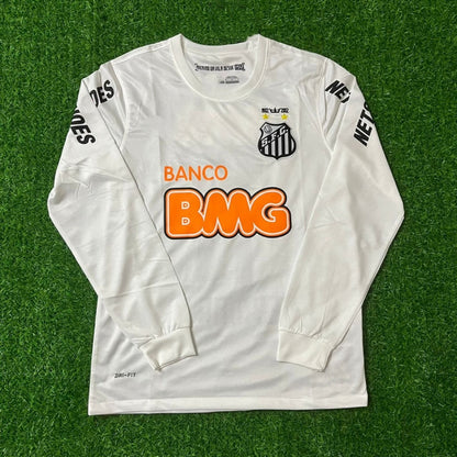 Santos FC White Retro Long Sleeve Football Jersey Trikot