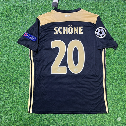 Lasse Schöne Ajax 2018–2019 Champions League Black Retro Football Jersey Kit