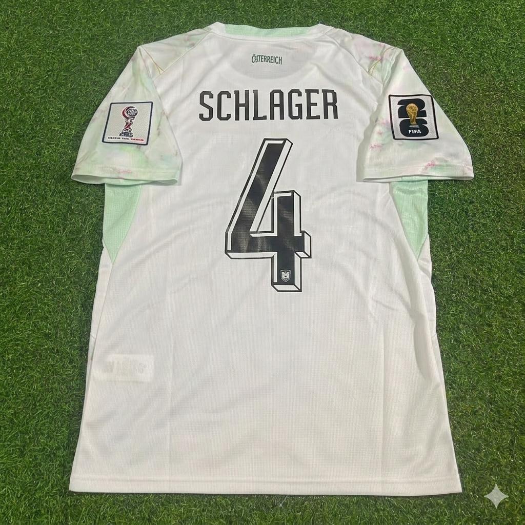 Xaver Schlager Austria White 2026 World Cup Football Jersey
