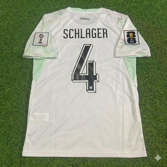 Xaver Schlager Austria White 2026 World Cup Football Jersey