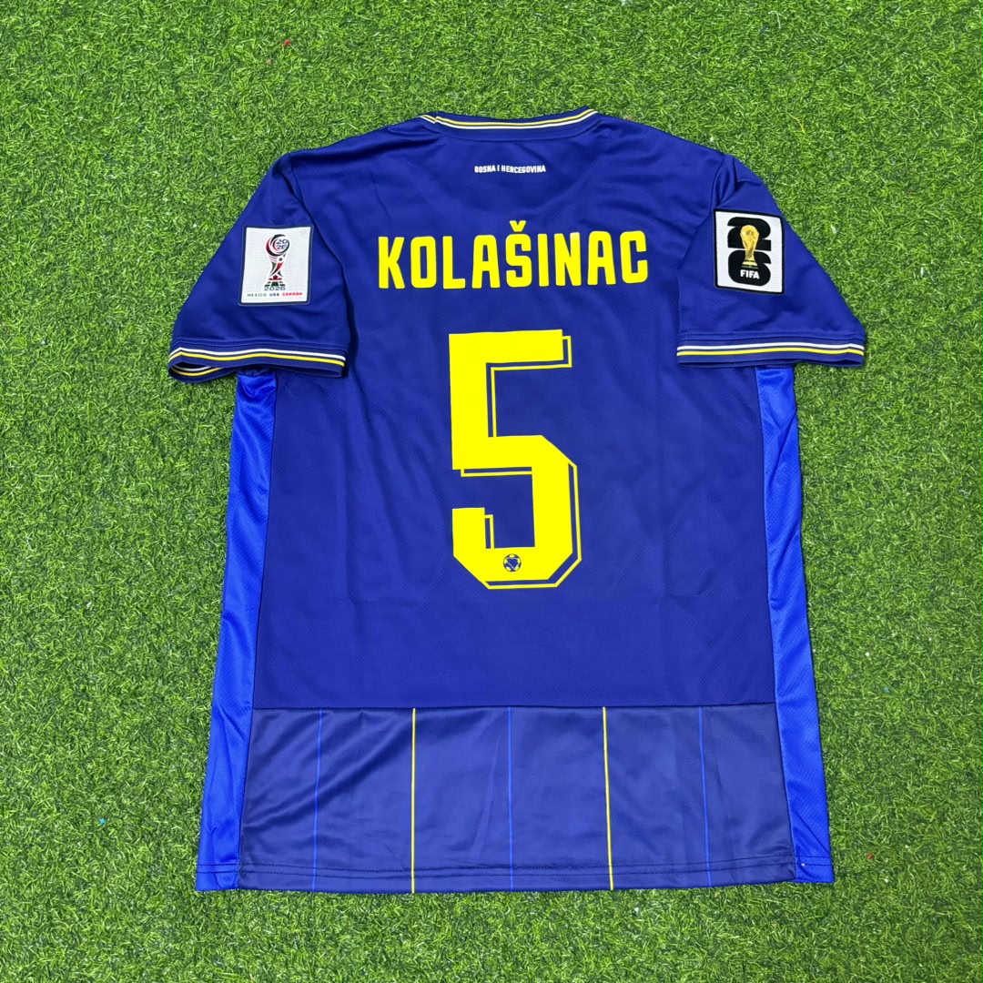 Sead Kolasinac Bosnia and Herzegovina 2026 World Cup Blue Football Jersey