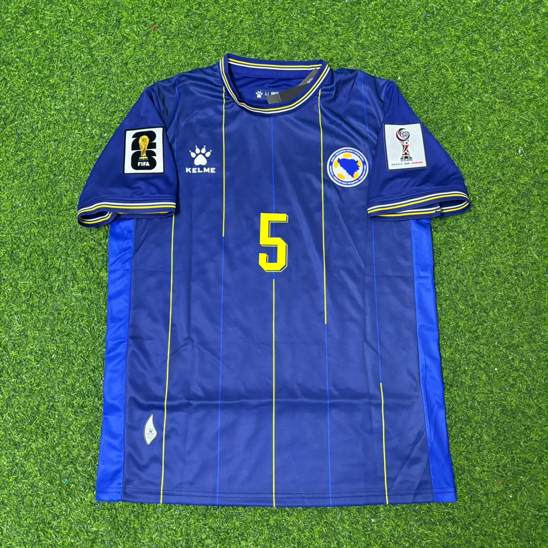 Sead Kolasinac Bosnia and Herzegovina 2026 World Cup Blue Football Jersey