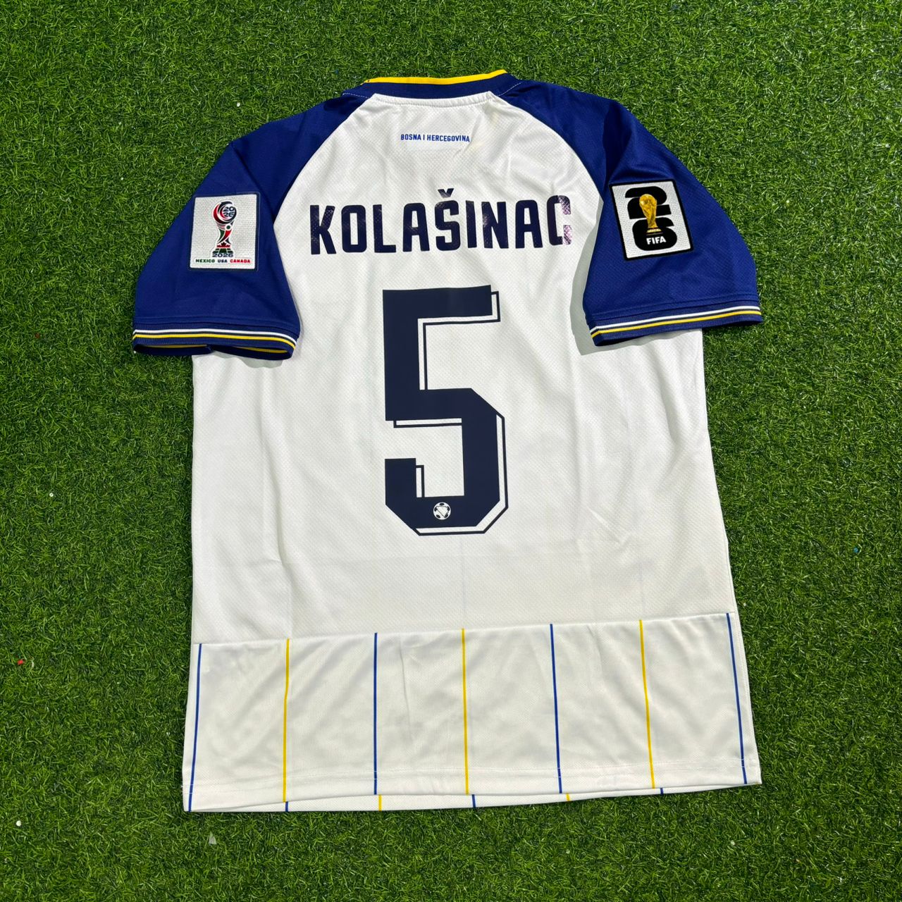 Sead Kolasinac Bosnia and Herzegovina 2026 World Cup White Football Jersey