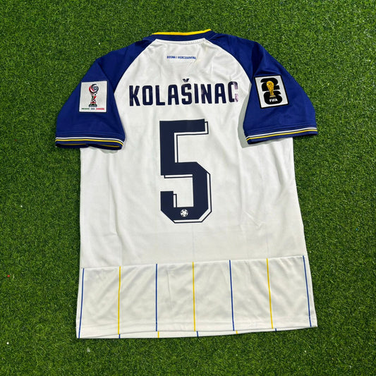 Sead Kolasinac Bosnia and Herzegovina 2026 World Cup White Football Jersey