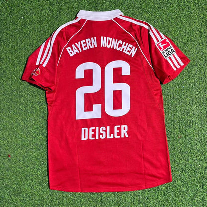 Sebastian Deisler Bayern Munich 2005 06 Bundesliga Red Home Retro Football Jersey