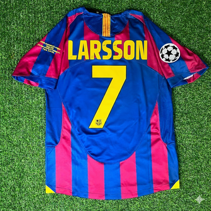 Sebastian Larsson Barcelona 2006 Final Retro Short Sleeve Football Jersey