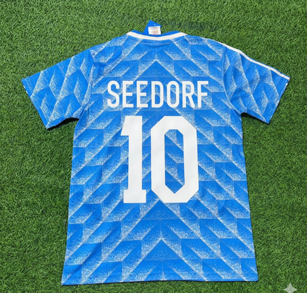 Clarence Seedorf Netherlands Blue Retro Football Jersey Kit