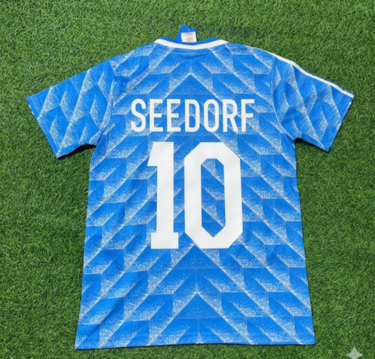 Clarence Seedorf Netherlands Blue Retro Football Jersey Kit