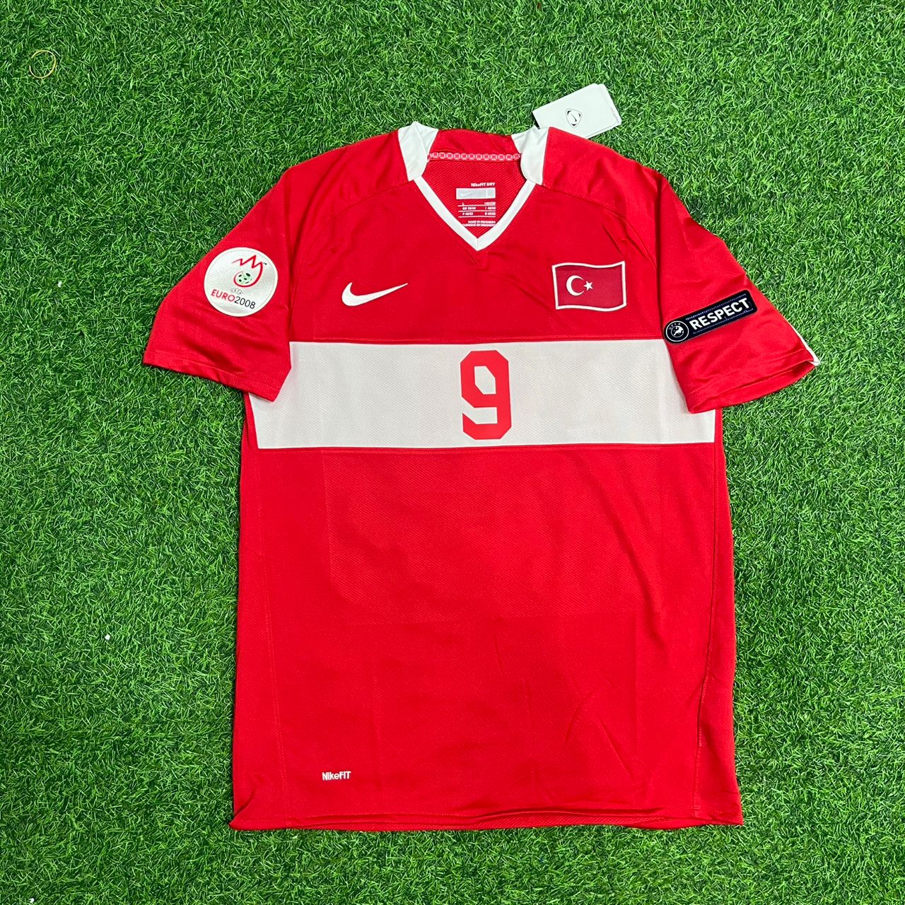 Semih Senturk Turkey EURO 2008 Red Retro Football Jersey Kit