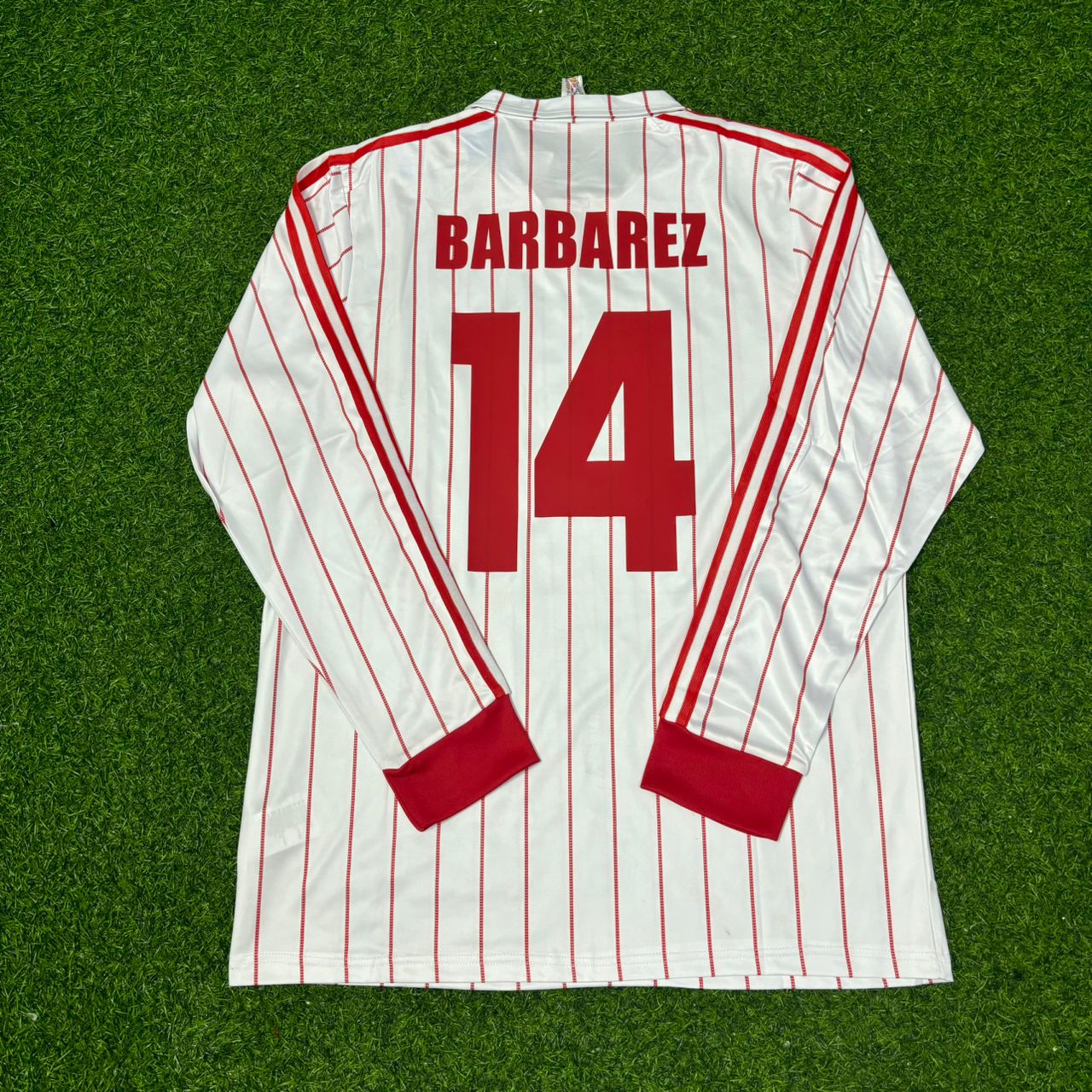 Sergej Barbarez Hamburger SV Weißes Langarm Retro Fussballtrikot