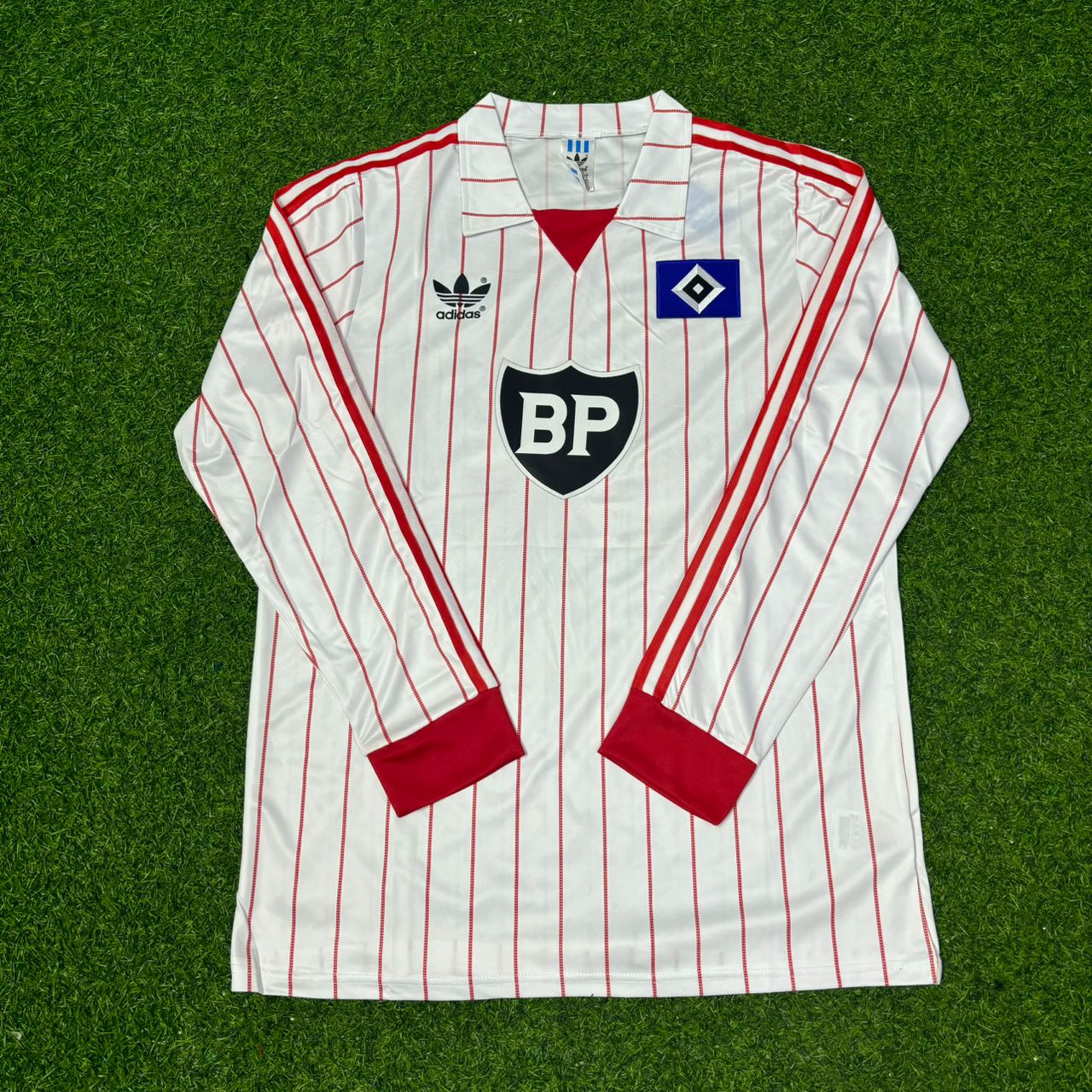 Sergej Barbarez Hamburger SV Weißes Langarm Retro Fussballtrikot