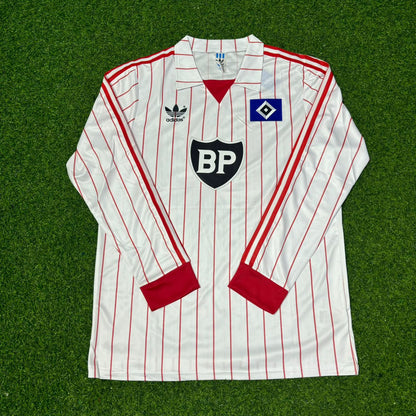 Sergej Barbarez Hamburger SV Weißes Langarm Retro Fussballtrikot