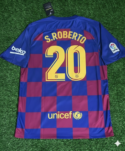 Sergi Roberto – Maillot de football Trikot Maillot Rétro Domicile Barcelone 2019/20